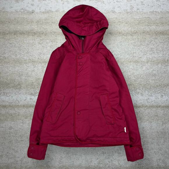 Burton Jackets & Blazers - Vintage Burton Puffer Ski Jacket Wine Red Nylon Full Zip Insulated Dry Ride 90s